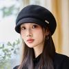 Autumn and Winter Knitted Beret Female Painter Hat Cold and Warm Cap