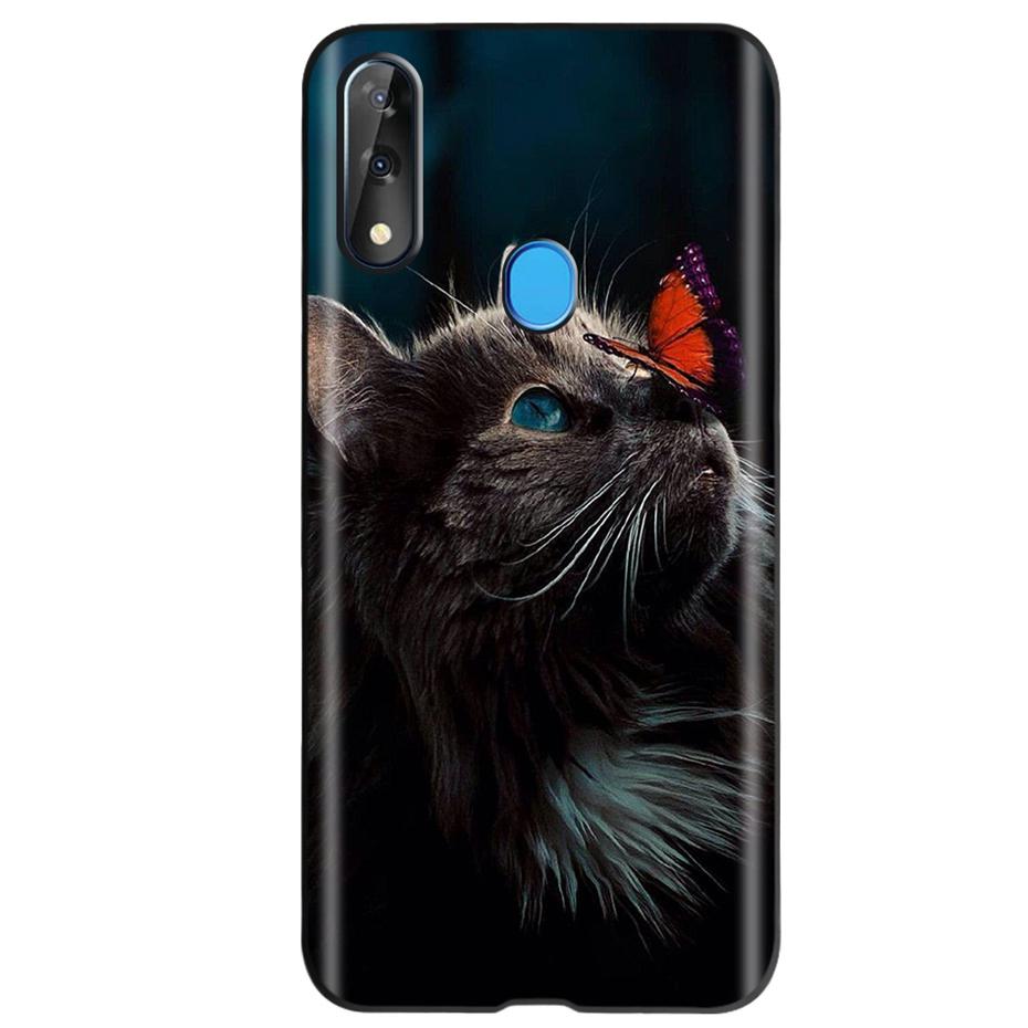 Etui do ZTE Blade V10 Modny Wzór Kwiatowy Serce Etui na Telefon do ZTE Blade V10 Vita V 10 Czarne Silikonowe Miękkie TPU Zderzak