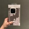 Pink Lace Pattern Lychee Texture Phone Case For iPhone 17 Pro Max 16 Plus 15 14 13 12 11 Pro 17Air Silicone Soft Cover