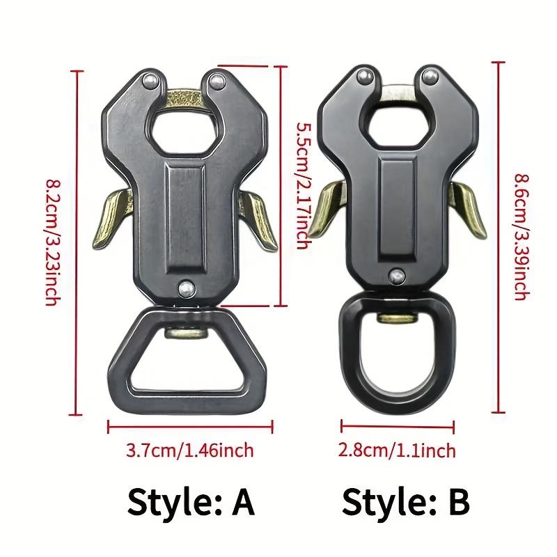 Clipe de Metal com Acabamento Dourado, Liberação Rápida, Resistente à Ferrugem, Design de Sapo para Camping, Caminhadas, Aventuras ao Ar Livre, Preto, Acessórios de Camping, Equipamento
