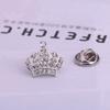 Módní Crown Kamínky Brož Pin Ženy Košile Bunda Límec Dekor Šperky