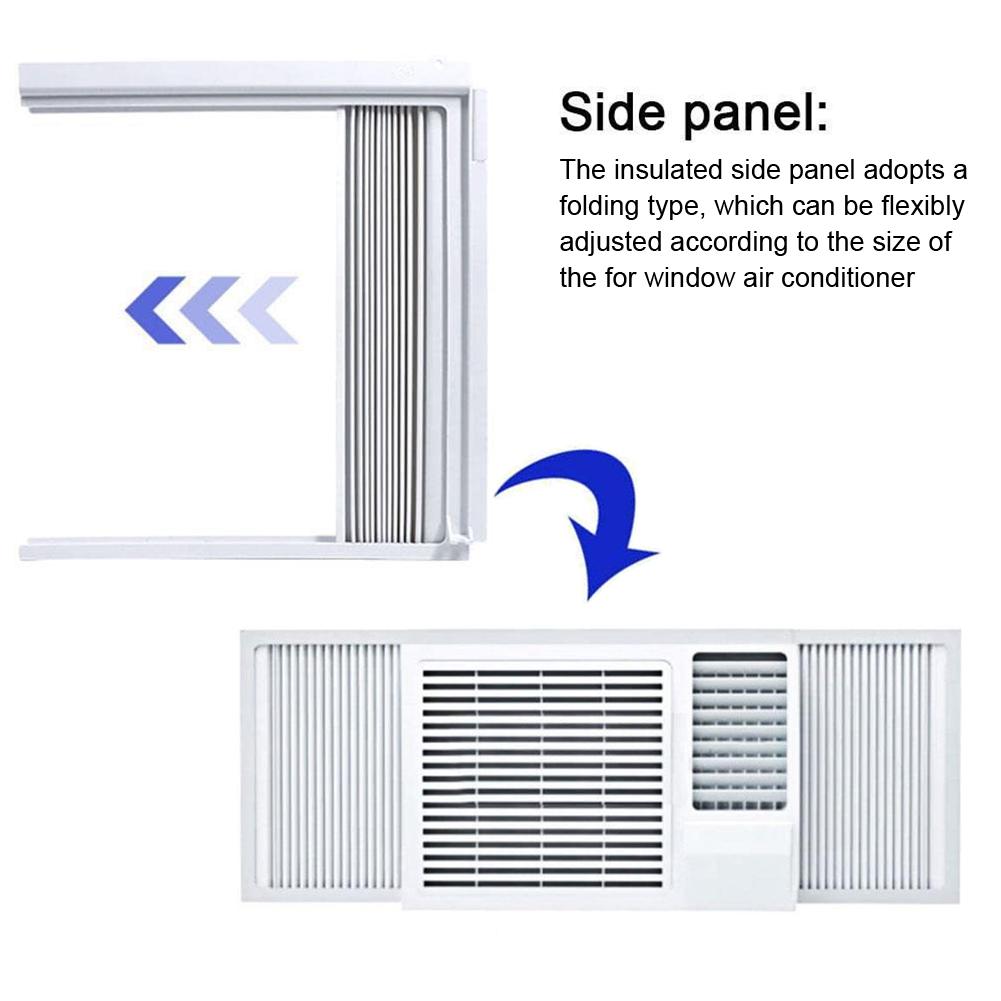 Boční Panelový Příslušenství pro Okenní Klimatizaci ABS Deflektor Tepelná Izolace Prachotěsný Skládací Výplňový Kit pro Klimatizaci