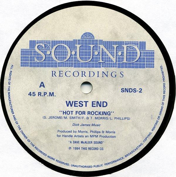

LP Record WEST END Hot For Rocking SNDS45 S.O.U.N.D. Reco 1984 UK SoulFunk Used