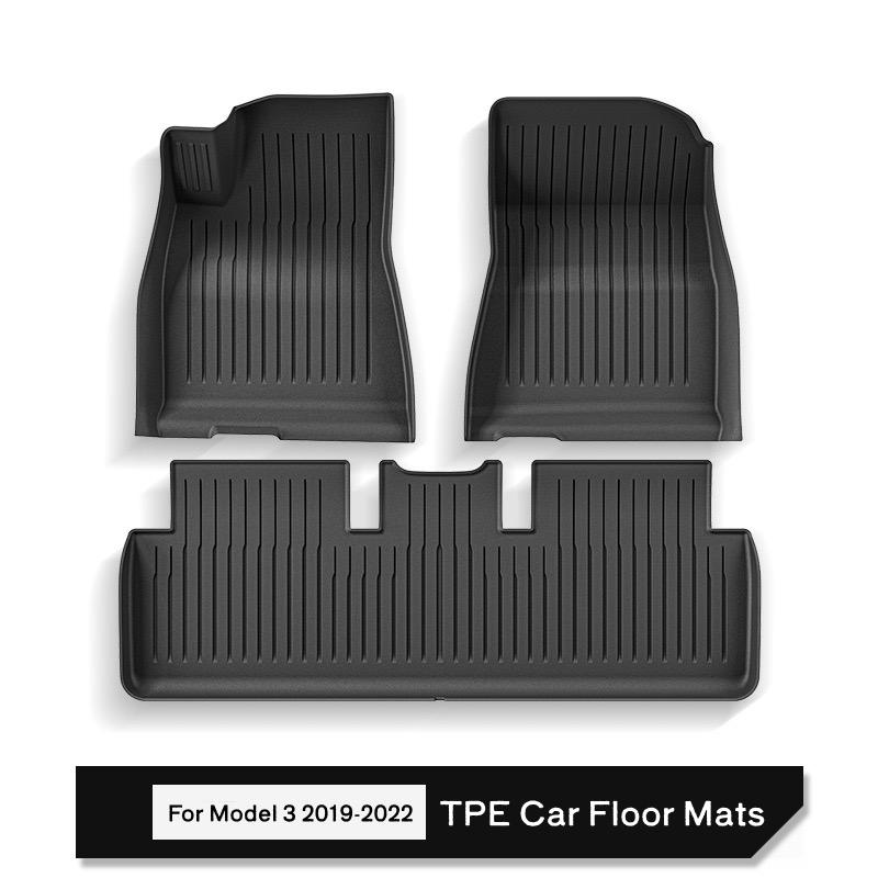 Car Floor Mats for Tesla Model 3 Y 2017-2025 All Weather Waterproof Non-slip TPE Left Right Driving Floor Liner Anti Dirty Pads