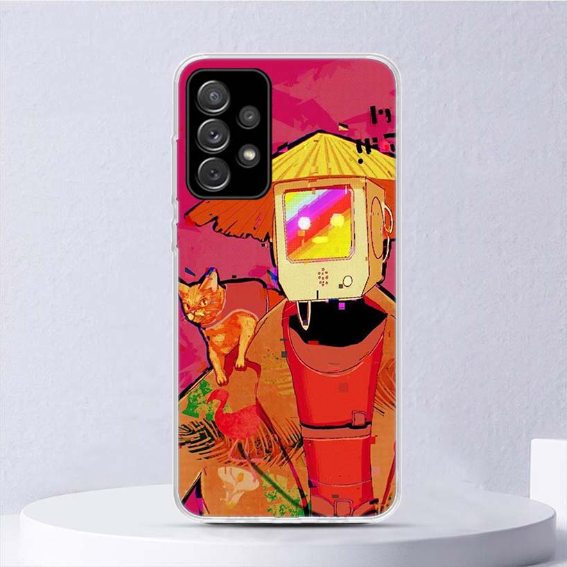 Stray Cat Game Soft Case For Samsung Galaxy A16 A15 A14 A13 A56 A55 A54 A53 Phone Cover A26 A36 A25 A35 A24 A34 A23 A33 A15 A14