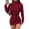 2025 European & American Slim Fit High Neck Sexy Hip-Hugging Autumn/Winter Women's Dress