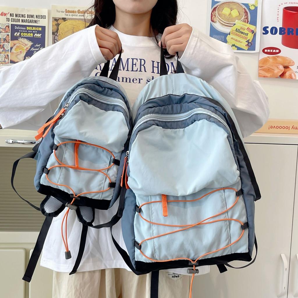 Schoolbag Outdoor Classic Contrast Colour Mountaineering Hiking Backpack Versatile Student School Bag Unisex Mini Backpack