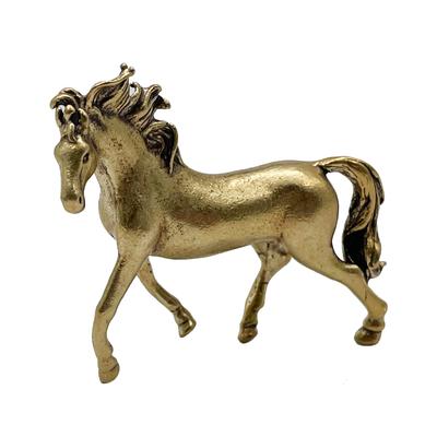 Rent Kobber 12 Stjernetegn Solid Hest Feng Shui Ornamenter Vintage Bronze Løbende Heste Statue Miniaturer Figurer Skrivebordsdekorationer