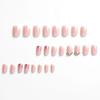 Wear nail pads Gentle naked pink white edge nail pads Nail art French ins Girl fake nails