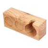 3‑Slots Wooden Coffee Portafilter Holder Tamper Stand Tamping Base for Home Bar Counter Wood Color