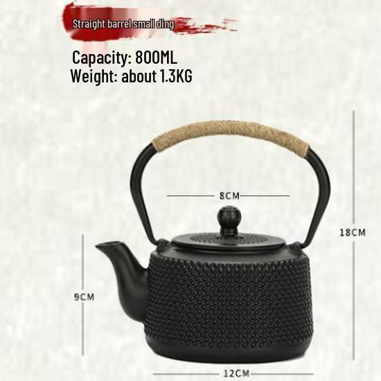 Small Cast Iron Kettle Teapot for Stove-Top Use