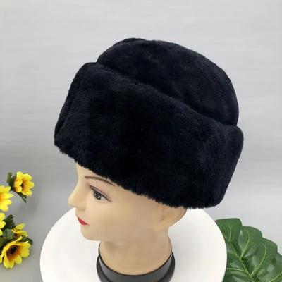 Winterhüte für Herren Schafsleder Warm Dick Gentleman Nana Hut Outdoor Pelzmützen