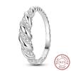 New Original 925 Sterling Silver Rings Stackable Infinite Silver Zircon Ring For Women Wedding Anniversary Birthday Jewelry Gift
