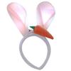 Light Up Rabbit Ears Headband Cute Plush Bunny Ear Hair Accessory for Women
