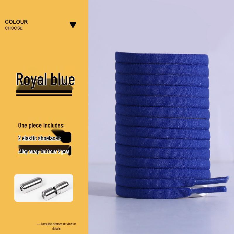 No-Tie Elastic Shoelaces with Buckle Capsule - Flat White