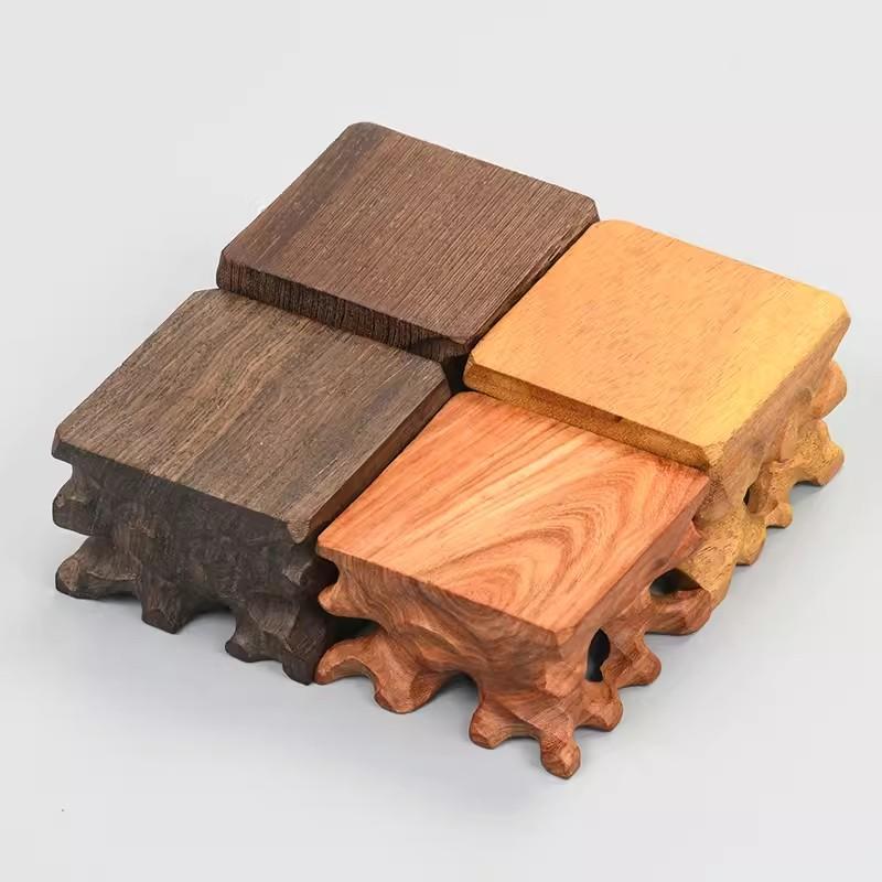 Podstawa z litego drewna do ekspozycji czajnika, stojak do przechowywania, podkładka pod kubek, wspornik termoizolacyjny