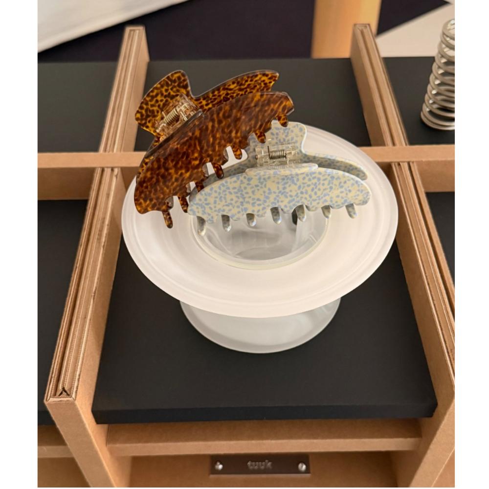 Marble Cellulose Hair Claw Clip Set 2PCS per Set