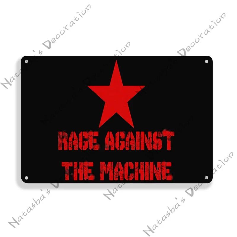 

Rage Against The Machine Metal Plate Singer Band Metal Vintage Poster Wall Decor Garage Cafe Metal Tin Sign Decorative Plate 20x30cm（7.8x11.8inch）