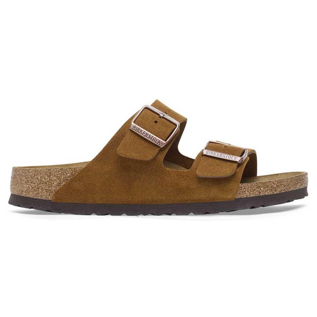 Birkenstock Arizona Regular Comfort Suede and EU40 1027082 Sandals, Leather, Brown, Unisex, Mink, (26.0cm),
