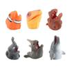 Simulation Animal Finger Puppet Toy Vinyl Animal Head Model Toy  Birthday Gifts