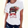 Womens Leopard Print Round Neck Tshirt Short Sleeve White Dress Top Harajuku Aesthetic Graphic Shirt Modal Fabric