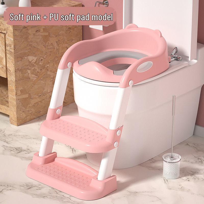 Folding Kids' Toilet Ladder with Baby Seat