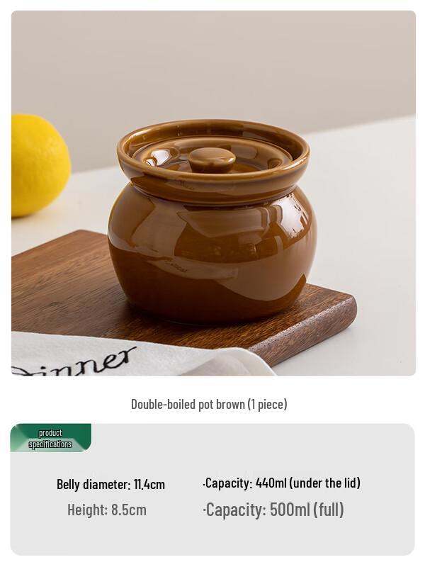 Extra Thick Ceramic Double Boiler Clay Pot