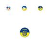 Unisex Ukraine Flag Button Badge For Accessories