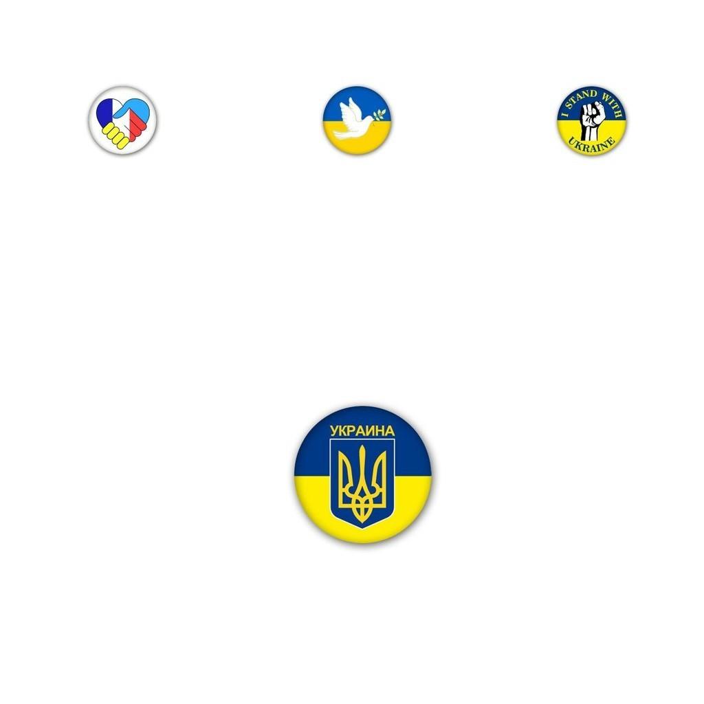 Unisex Ukraine Flag Button Badge For Accessories