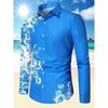 Poker Square Pattern Men's Shirt Red Peach 3D Printed Shirt Casual Loose Aloha Shirt Long Sleeve Collar Top