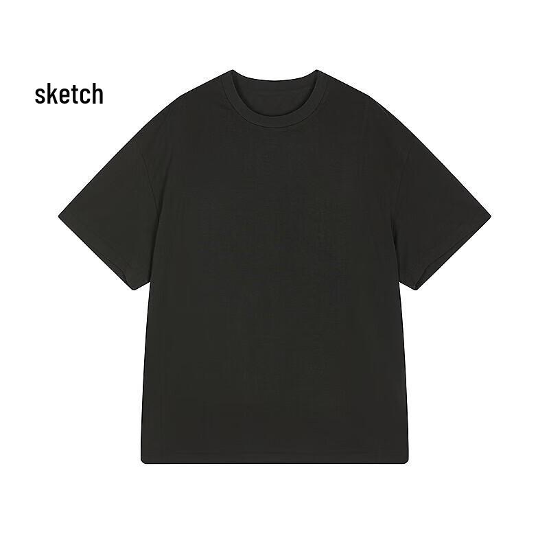 

CROQUIS Men s H-Shape Longline Crew Neck Short Sleeve T-shirt M