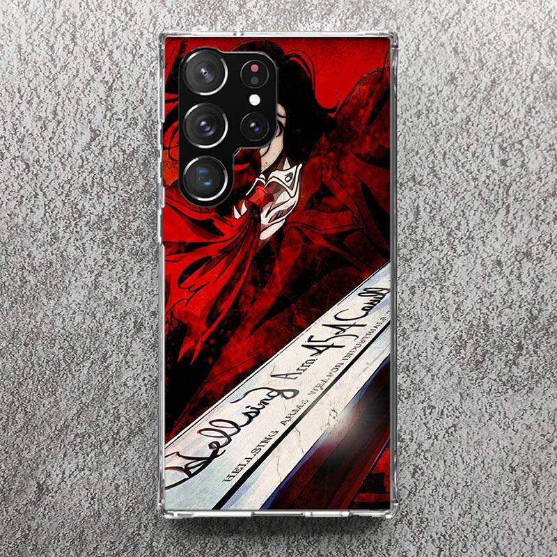A-Alucard Hellsing Anime Print Soft Case for Samsung Galaxy S25 Edge S24 S23 S22 Ultra S21 Plus S20 FE Phone Shell S10 + Pattern