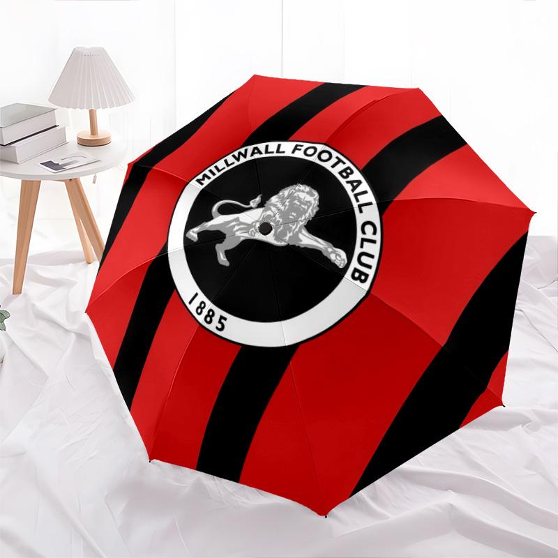 Millwall Football Club2pattern, automatic folding umbrella, portable and foldable design, 8 ribs, a Christmas or birthday gift.