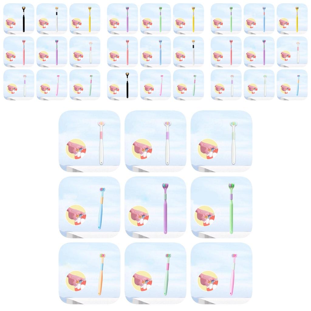 Premium Three-sided Soft Toothbrush For Adults Available In Beautiful Macaron Shades