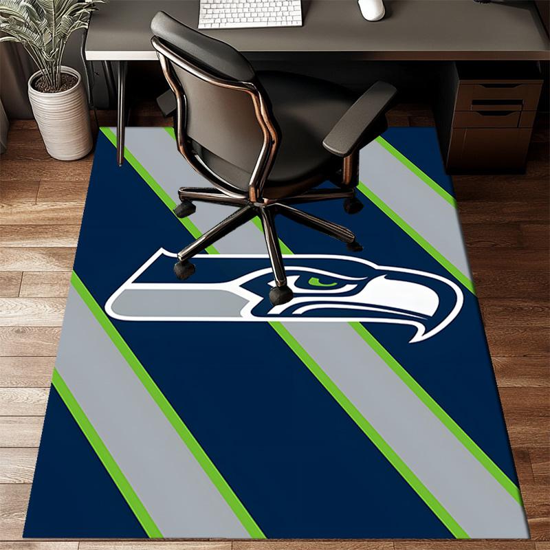Seahawks Team Spirit Rug Game Carpet, Floor Mat for Bedroom Living Room Entryway Rug, Home Decor Idea Gift for Christmas Birthday