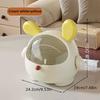 Cute Bunny-Shaped Cosmetic Organizer Box - Multi-Functional Makeup Display Case with Jewelry and Lipstick Storage