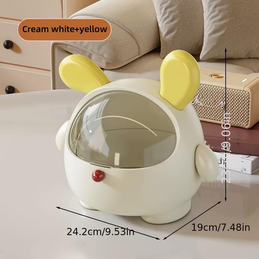 Cute Bunny-Shaped Cosmetic Organizer Box - Multi-Functional Makeup Display Case with Jewelry and Lipstick Storage