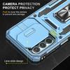 For Motorola Moto G Stylus 4G (2022) Armor Series Drop-proof PC+TPU Phone Case Kickstand Back Cover with Slide Camera Lid