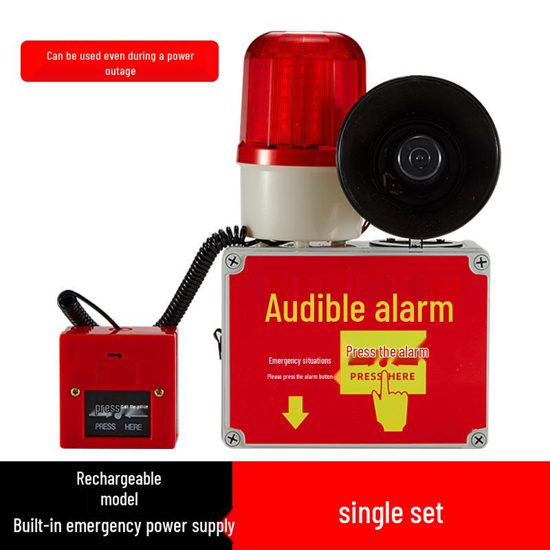 

Single-Button Emergency Alarm with Sound and Light for Buildings and Rentals