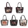Animal Canvas Tote Bag Peacock Handbag Simple Ethnic Style Handbag  Storage Bag