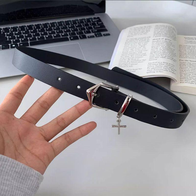 Unisex Contemporary Black Pu Belt For Everyday Fashion Stylish And Look Minimalist