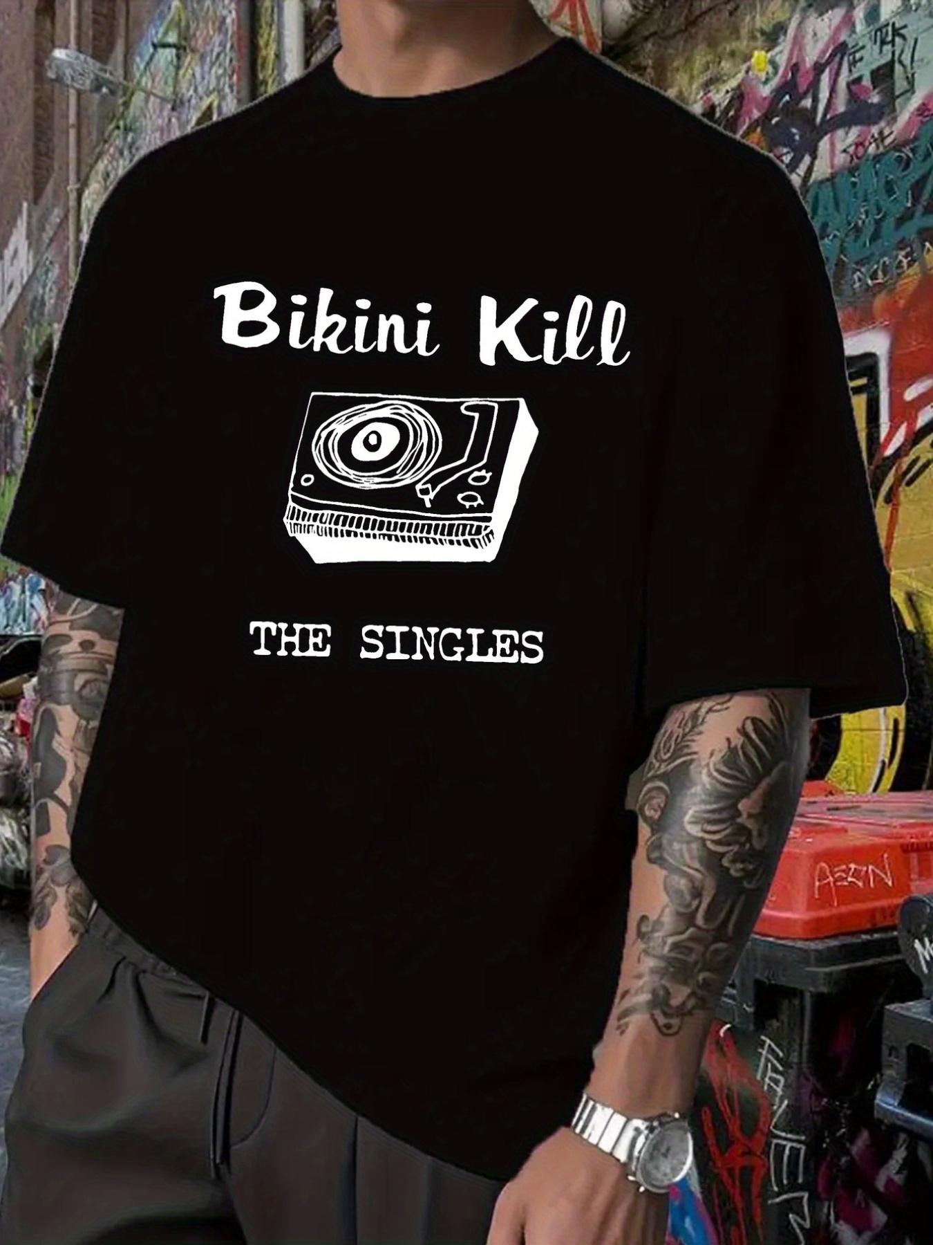 Graphic Print T-shirt - DJ Turntable Design - Black Music Producer Tee - Regular Fit Short Sleeve Shirt for Club M
