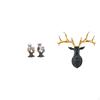Animal Sculpture Blending Owl And Deer Elements for Home Decor Realistic Figurine Wall Art