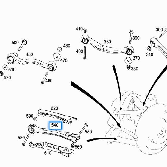 Suitable Rear Axle Control Arm for Benz C-Class W204