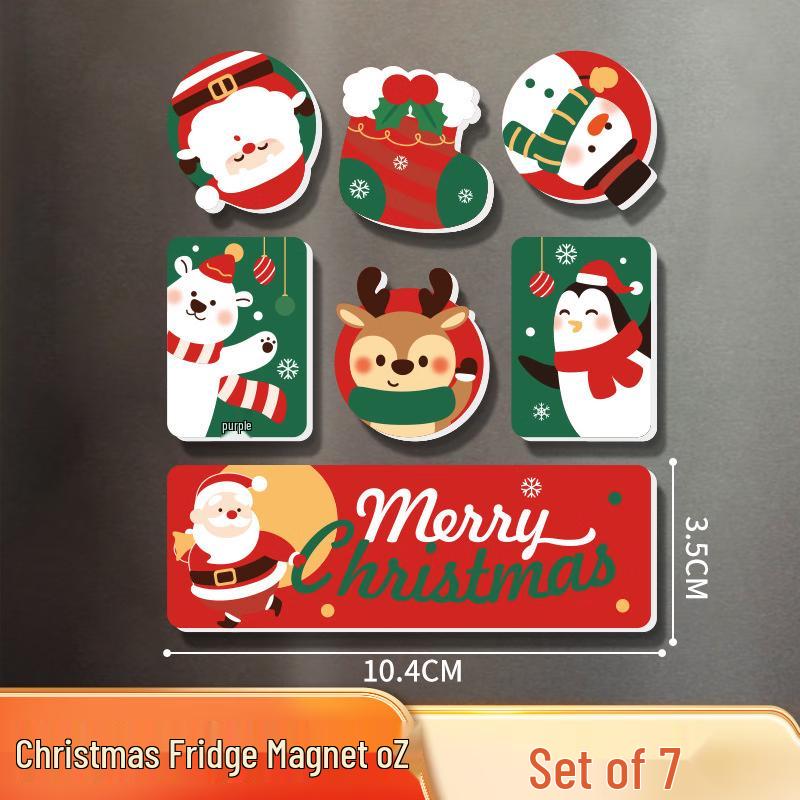 Creative Christmas Refrigerator Magnet Set