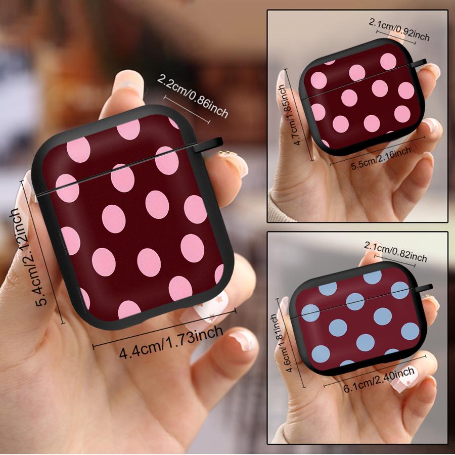 Earphone Cases Cover Case For Airpods Pro3 1 4 Pro 3 2 Pro2 Retro Polka Dot Print