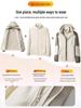 Unisex 3-in-1 Fleece-Lined Jacket Set, Detachable and Customizable with Logo