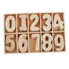 Educational Wooden Numbers and Letter Blocks Craft Pieces Learning Toy for Kids Math and DIY Projects