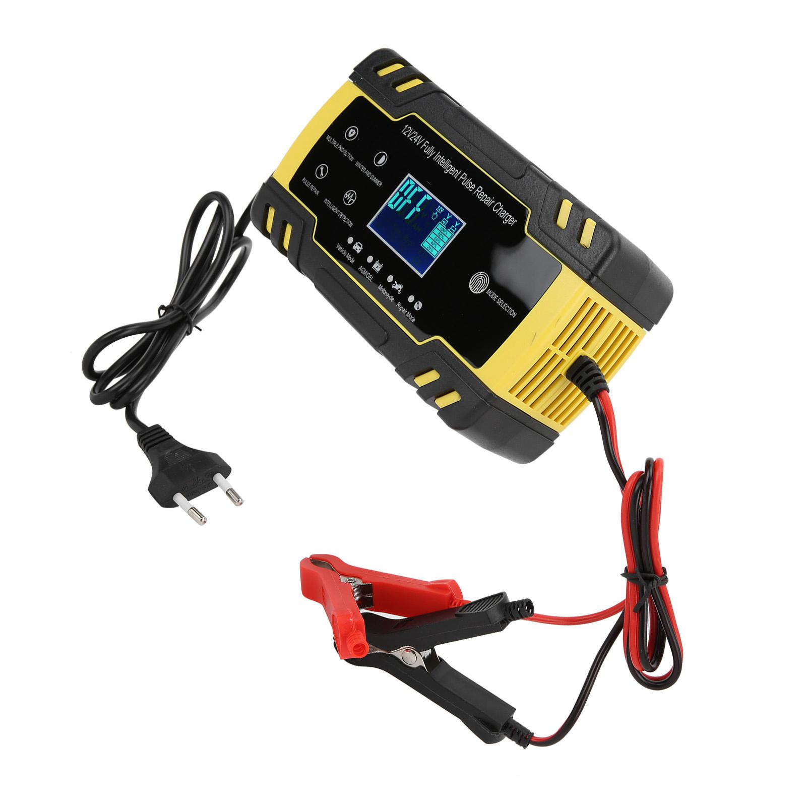 12В 24В Умное зарядное устройство для аккумулятора Автоматическая зарядка Импульсное восстановление для автомобиля Мотоцикла