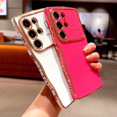Überzug aus weichem TPU-Gehäuse für Samsung Galaxy S25 S24 S23 S22 Ultra Plus S 24 23 FE S 25 Love Heart Cover